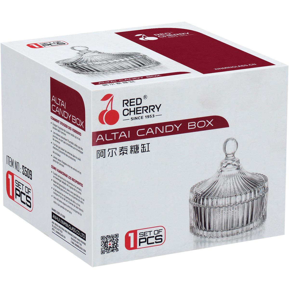 Potiche de Vidro Transparente 12x10cm Minie para Decoração