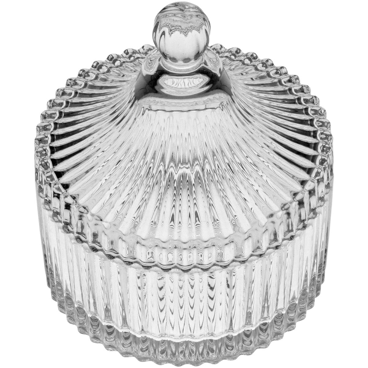 Potiche de Vidro Transparente 12x10cm Minie para Decoração