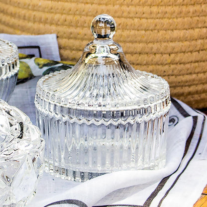 Potiche de Vidro Transparente 12x10cm Minie para Decoração