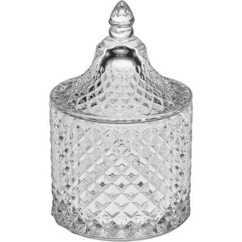 Potiche de Vidro Transparente 10x6cm para Doces e Decoração