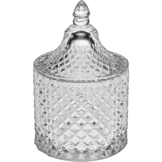 Potiche de Vidro Transparente 10x6cm para Doces e Decoração