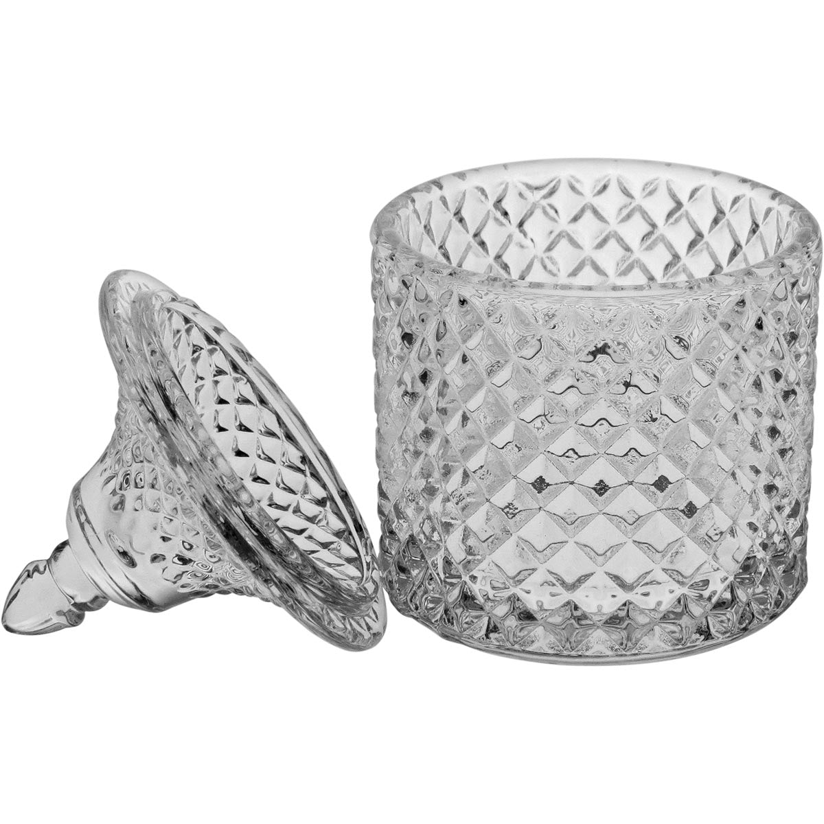 Potiche de Vidro Transparente 10x6cm para Doces e Decoração