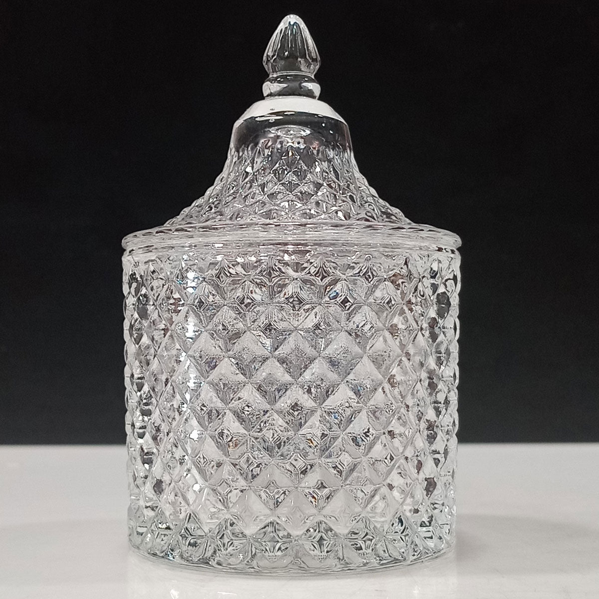 Potiche de Vidro Transparente 10x6cm para Doces e Decoração