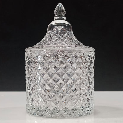 Potiche de Vidro Transparente 10x6cm para Doces e Decoração