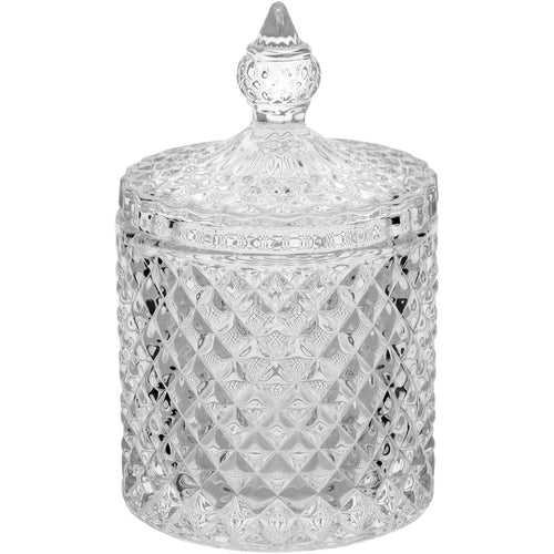 Potiche de Vidro Transparente 13x9cm Bomboniere para Guloseimas