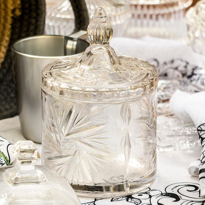 Potiche Bomboniere em Vidro Transparente 16x10cm - Armazenamento Elegante