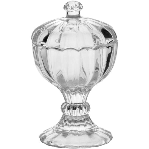 Potiche de Vidro Ballon Transparente 10x6cm para Doces e Decoração