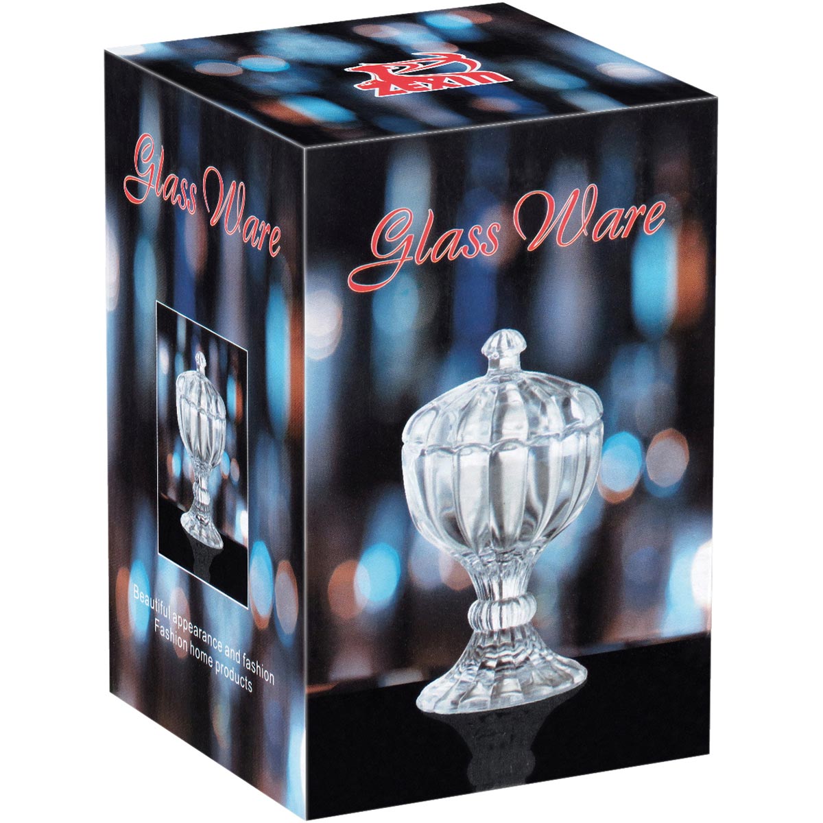 Potiche de Vidro Ballon Transparente 10x6cm para Doces e Decoração