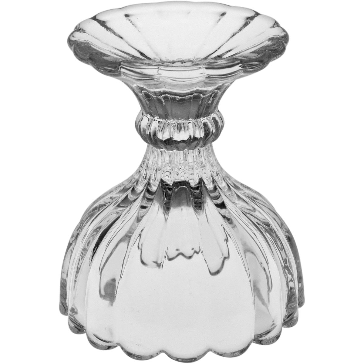 Potiche de Vidro Ballon Transparente 10x6cm para Doces e Decoração