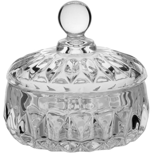 Potiche de Vidro Transparente Brice 11x11cm para Decoração e Armazenamento