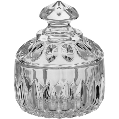 Potiche de Vidro Transparente Brice 10x8x8cm para Decoração e Armazenamento