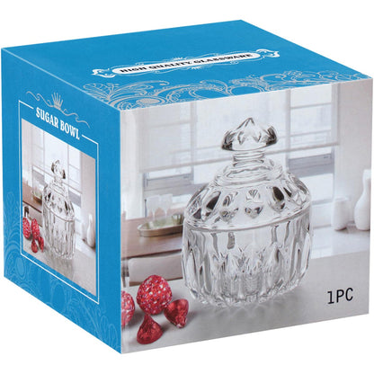 Potiche de Vidro Transparente Brice 10x8x8cm para Decoração e Armazenamento