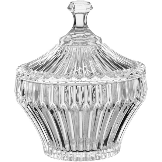 Potiche Violin em Vidro Transparente 20x17cm - Decoração Elegante