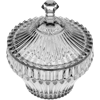 Potiche Violin em Vidro Transparente 20x17cm - Decoração Elegante