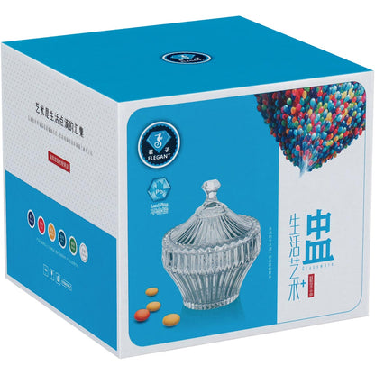 Potiche Violin de Vidro Transparente 13x12cm para Doces e Decoração