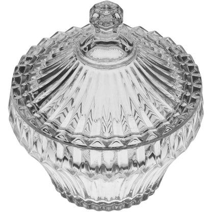 Potiche Violin de Vidro Transparente 13x12cm para Doces e Decoração