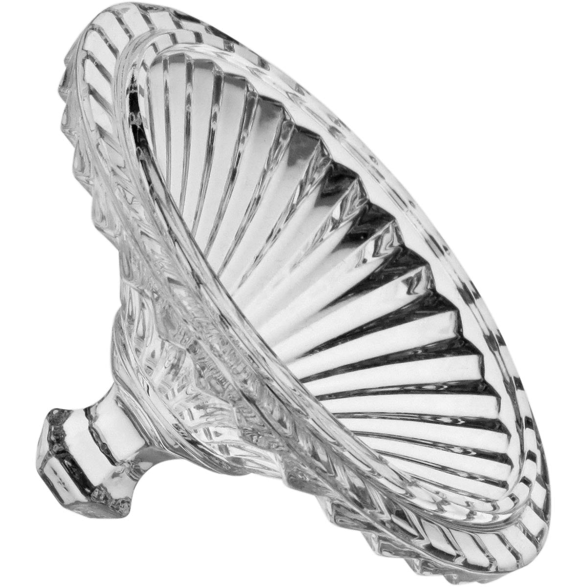 Potiche Violin de Vidro Transparente 13x12cm para Doces e Decoração