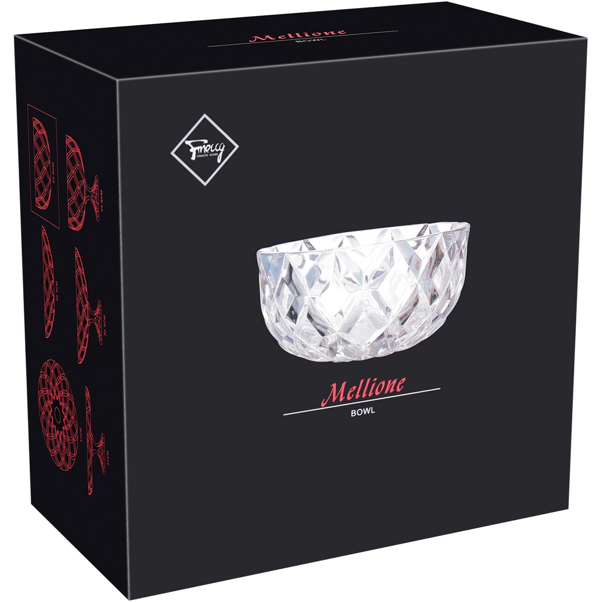 Centro de Mesa Transparente Cristal Eco Andres 13x25x25cm