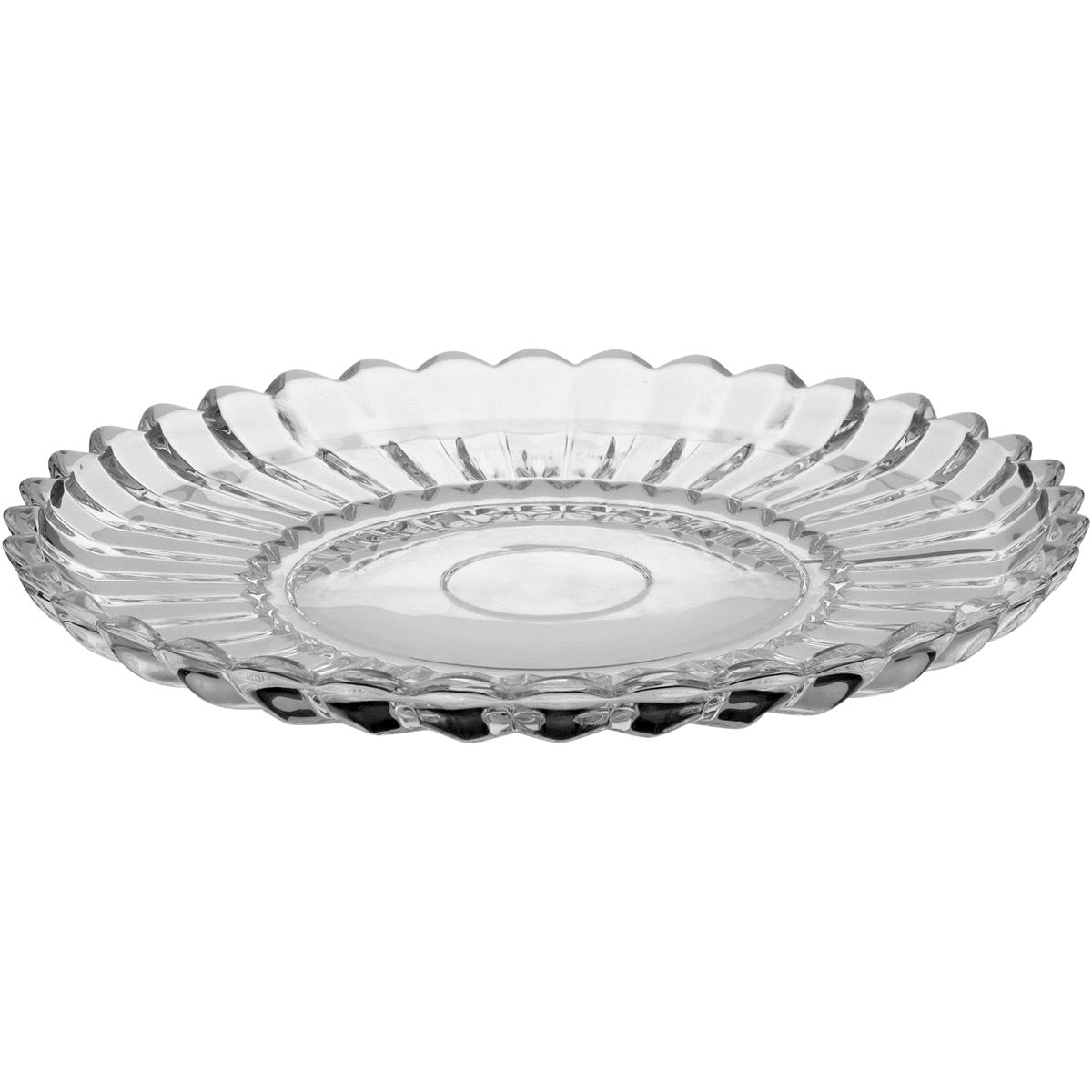 Centro de Mesa Genova Cristal Eco 30x30cm Transparente Decorativo