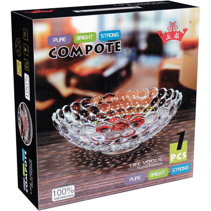 Centro de Mesa Cristal Eco Montreal Transparente 10x30x30cm