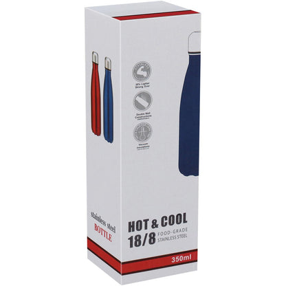 Garrafa Térmica Mijia Inox 350ml Vermelha Parede Dupla 23x7x7cm