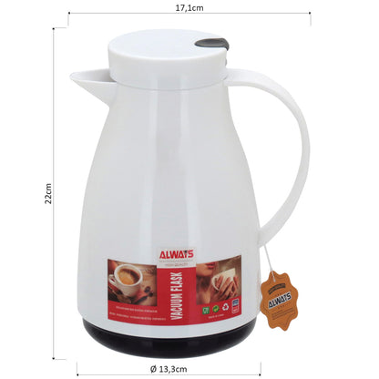 Garrafa Térmica 500ml Blanc Ampola Plástico Branco 22x17x13cm