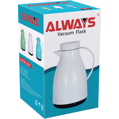 Garrafa Térmica Branco 1L Blanc Ampola Plástico À Prova de Vazamentos