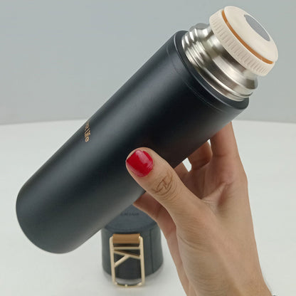 Garrafa Térmica Inox Just Life 500ml Preto Isolamento Térmico 24x6x6cm