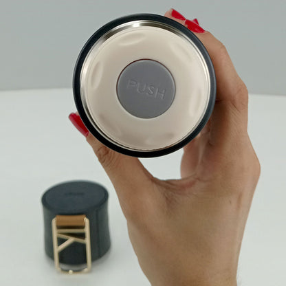 Garrafa Térmica Inox Just Life 500ml Preto Isolamento Térmico 24x6x6cm