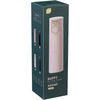 Garrafa Térmica Inox 500ml Just Life Rosa Parede Dupla 23,9cm