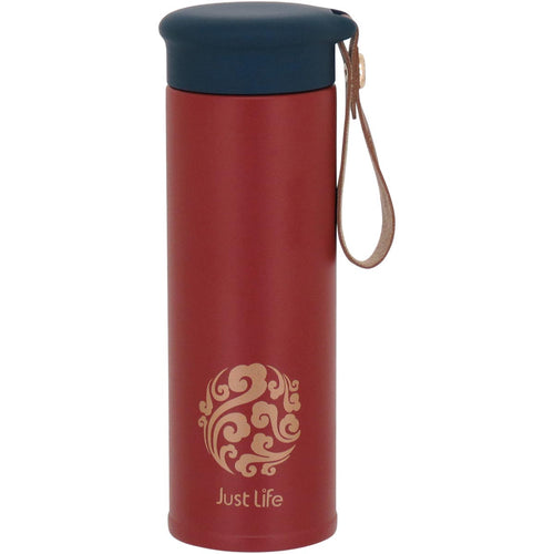 Garrafa Térmica Inox Just Life 450ml Laranja Parede Dupla 20x6x6cm