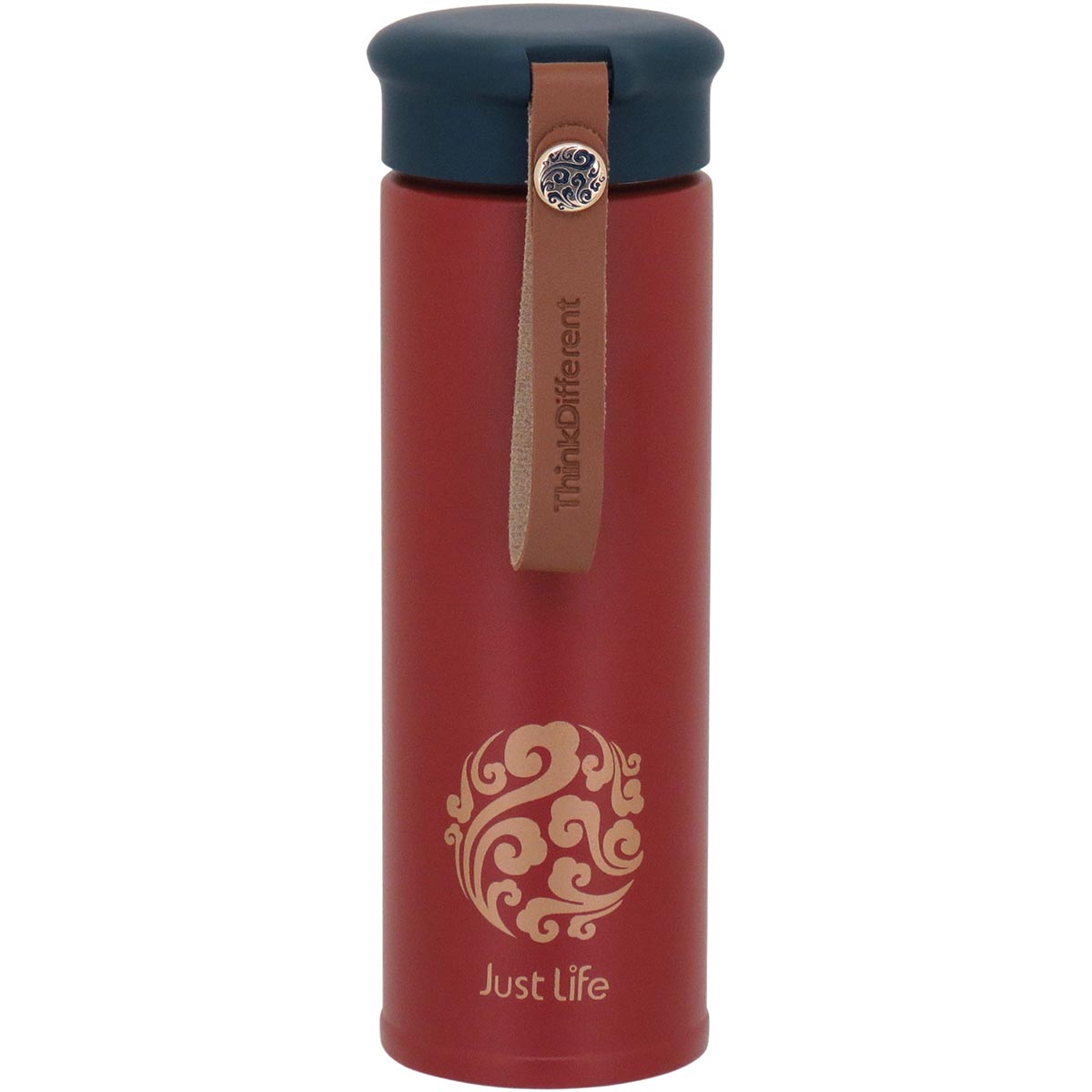 Garrafa Térmica Inox Just Life 450ml Laranja Parede Dupla 20x6x6cm