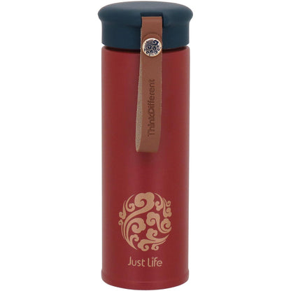 Garrafa Térmica Inox Just Life 450ml Laranja Parede Dupla 20x6x6cm