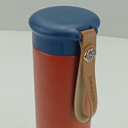 Garrafa Térmica Inox Just Life 450ml Laranja Parede Dupla 20x6x6cm