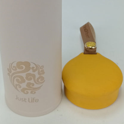 Garrafa Térmica Inox Just Life 450ml Bege Parede Dupla 20x6x6cm