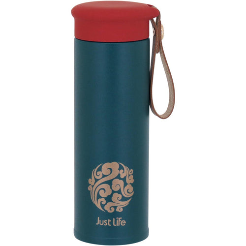 Garrafa Térmica Inox Just Life 450ml Verde Parede Dupla 20x6,5cm