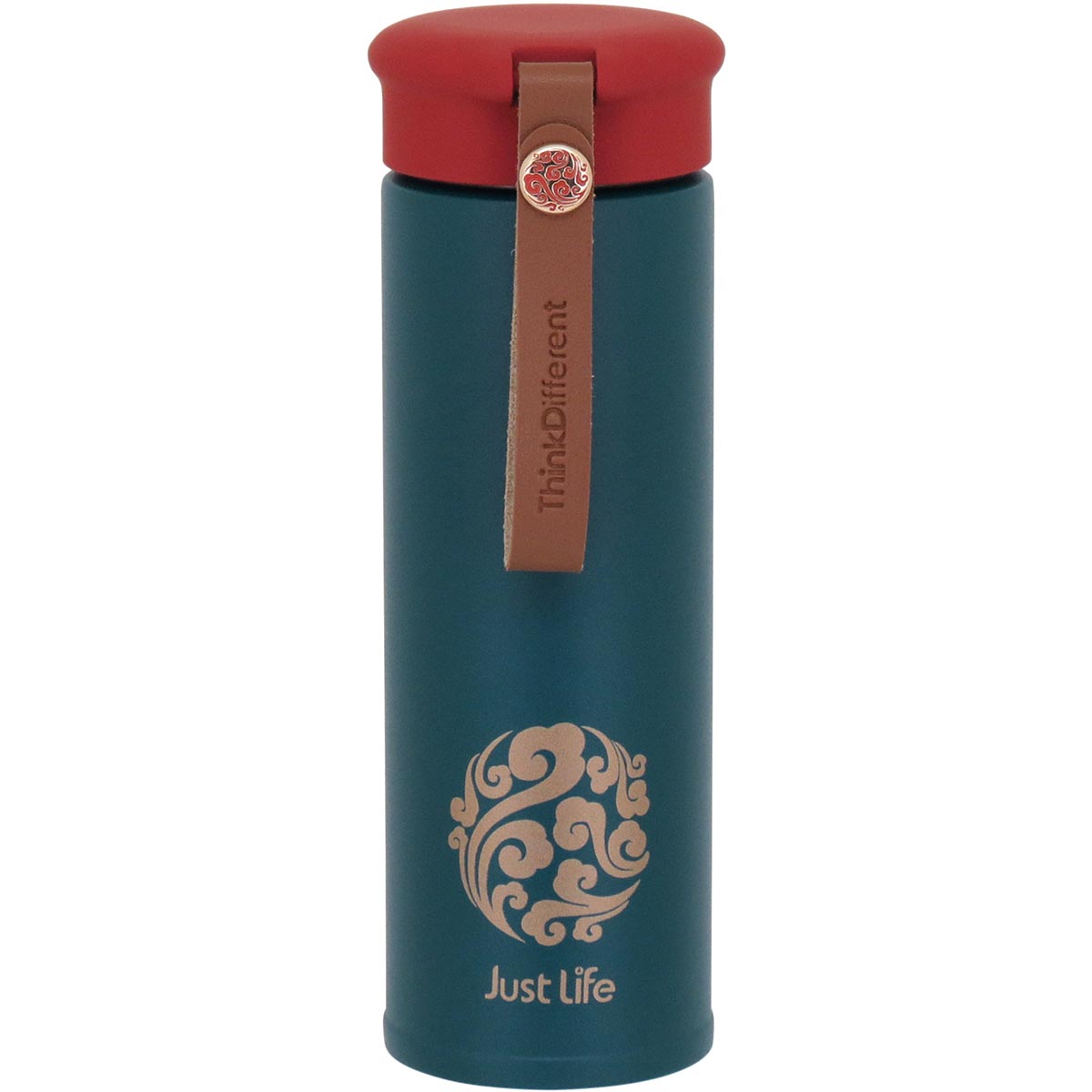 Garrafa Térmica Inox Just Life 450ml Verde Parede Dupla 20x6,5cm