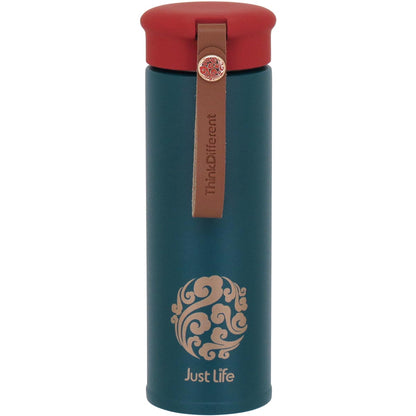 Garrafa Térmica Inox Just Life 450ml Verde Parede Dupla 20x6,5cm