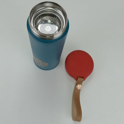 Garrafa Térmica Inox Just Life 450ml Verde Parede Dupla 20x6,5cm