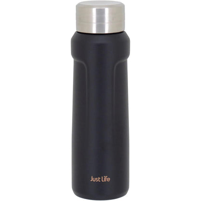 Garrafa Térmica Just Life Inox Preto 500ml Parede Dupla 23x7x7cm