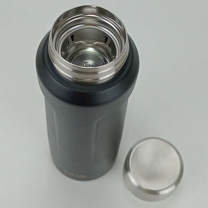 Garrafa Térmica Just Life Inox Preto 500ml Parede Dupla 23x7x7cm