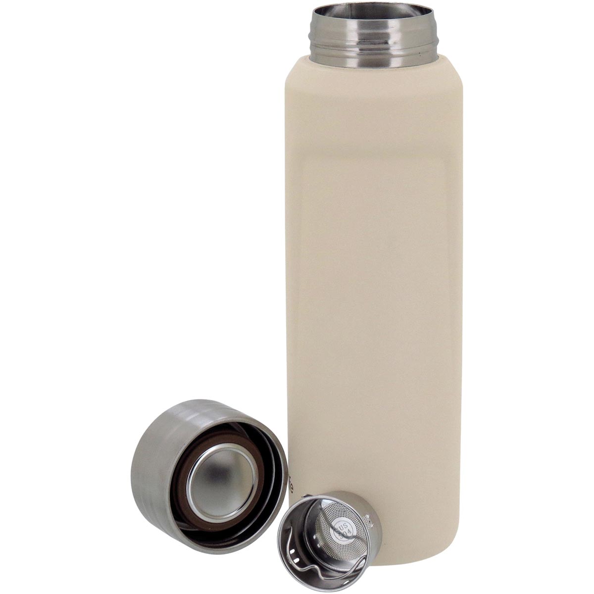 Garrafa Térmica Inox Just Life 500ml Off White Isolamento Térmico