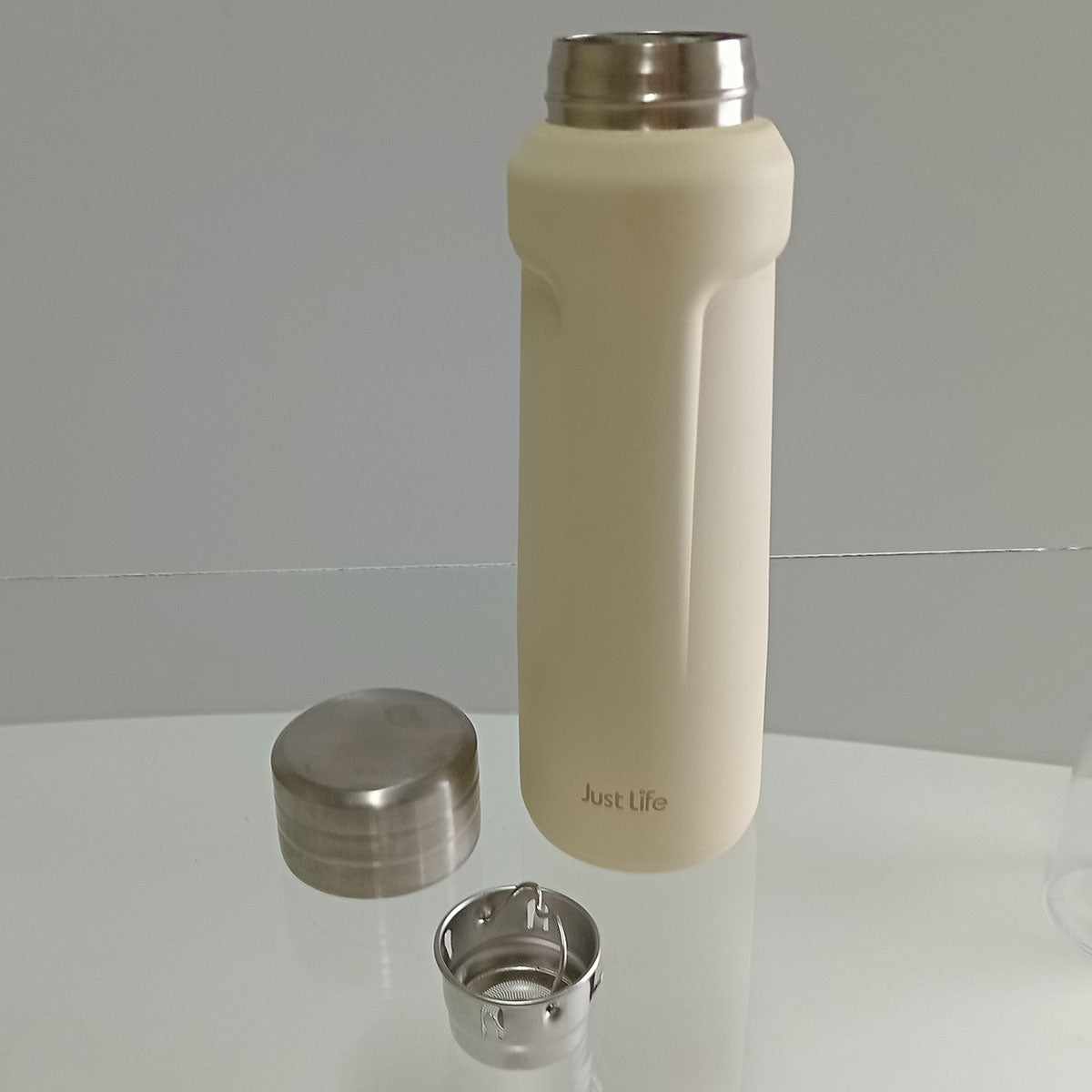 Garrafa Térmica Inox Just Life 500ml Off White Isolamento Térmico