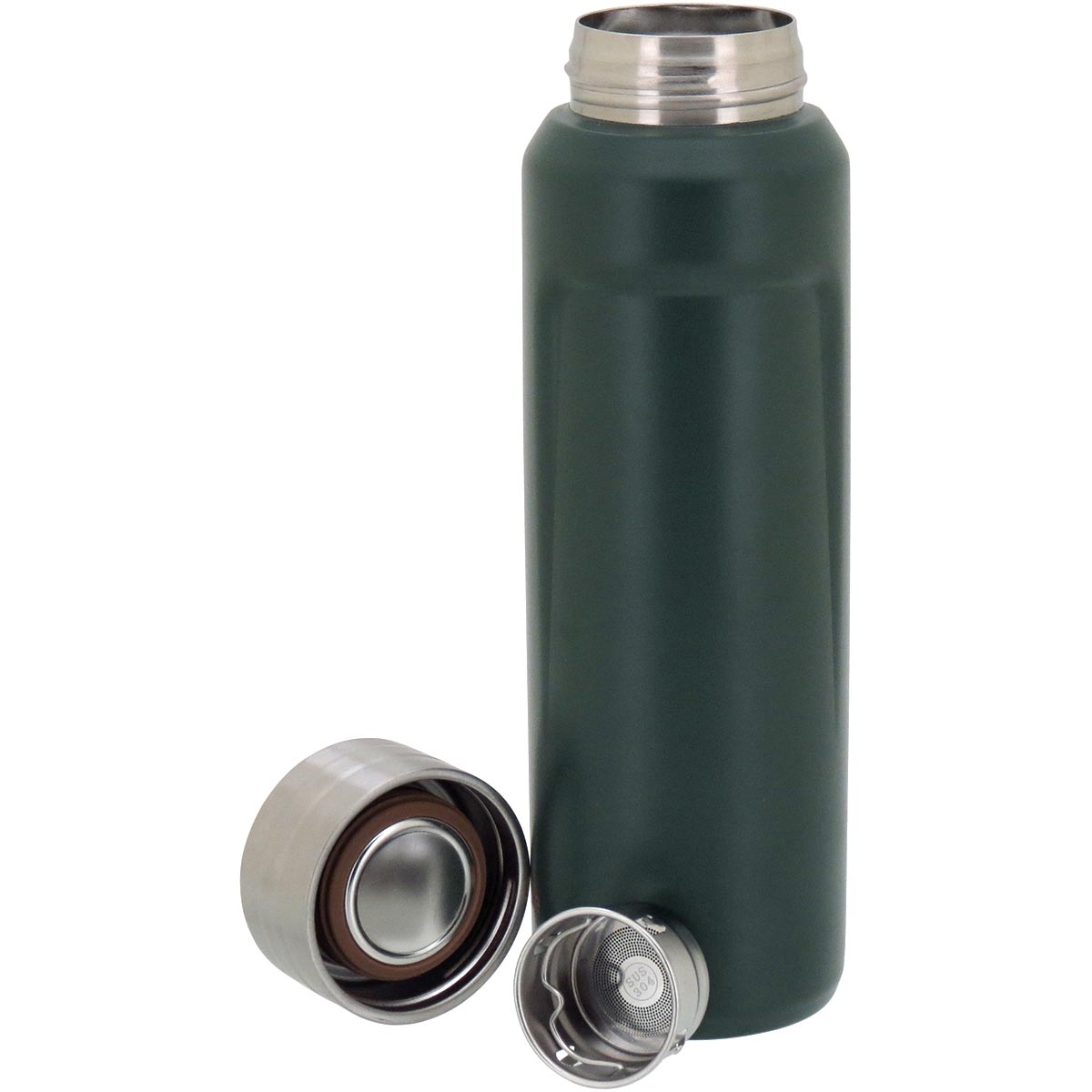 Garrafa Térmica Inox Just Life 500ml Verde Parede Dupla 23x7cm