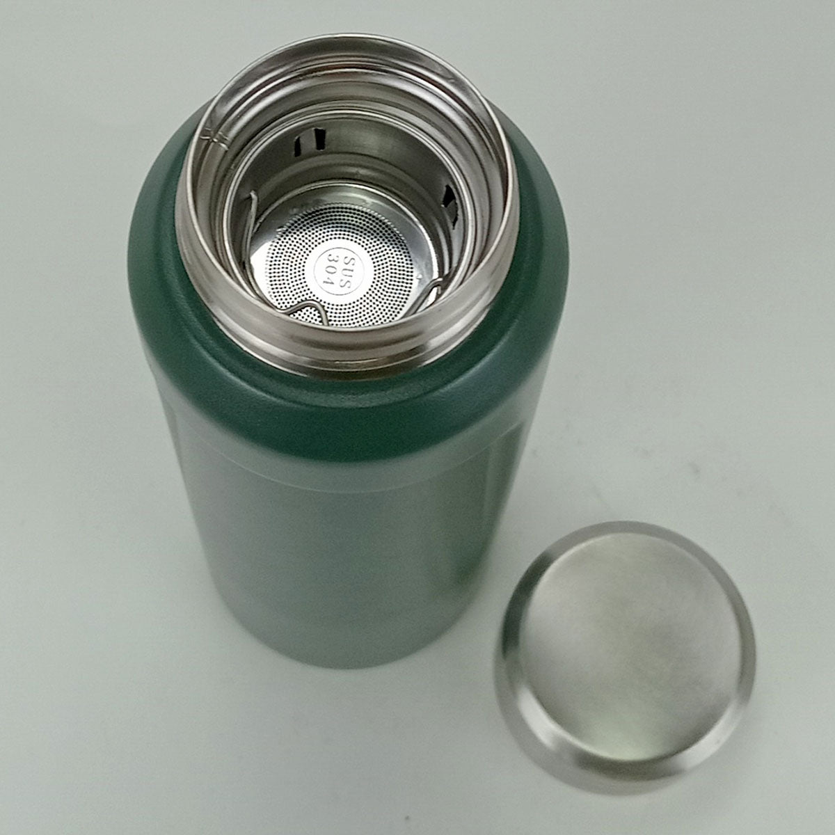 Garrafa Térmica Inox Just Life 500ml Verde Parede Dupla 23x7cm