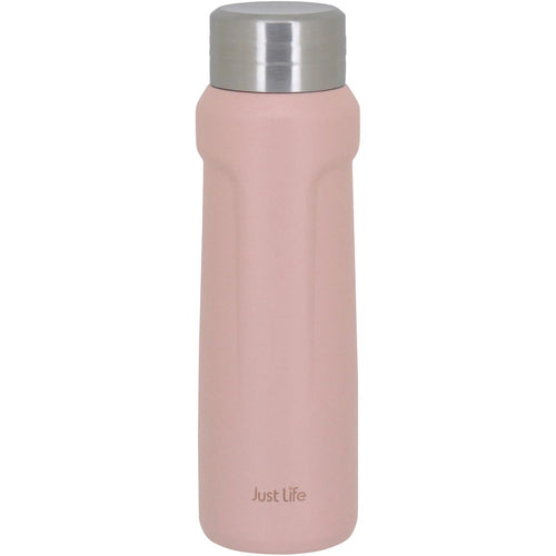 Garrafa Térmica Inox Rosa Just Life 500ml Parede Dupla 23x7x7cm