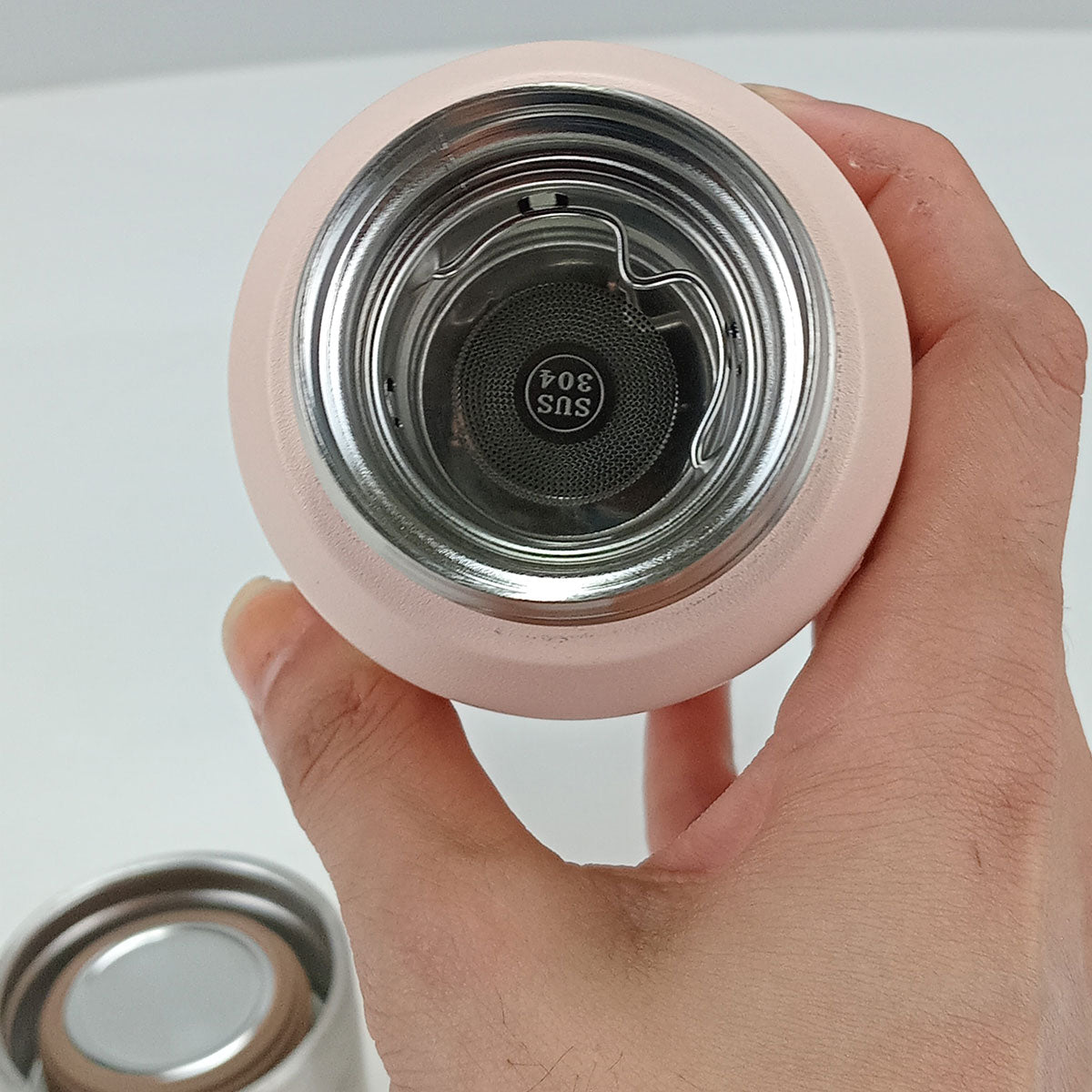 Garrafa Térmica Inox Rosa Just Life 500ml Parede Dupla 23x7x7cm