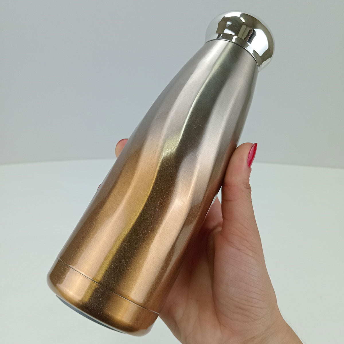 Garrafa Térmica Inox Laranja Trenton 380ml Parede Dupla 22x6x6cm