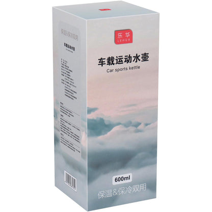 Garrafa Térmica Inox Azul Lehua 600ml Parede Dupla 22x8x8cm