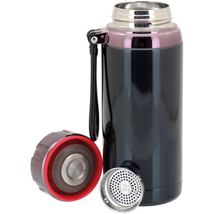 Garrafa Térmica Inox Azul Lehua 600ml Parede Dupla 22x8x8cm